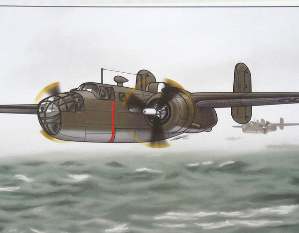 Aviation fine art print - "Doolittle's Raiders Heading for Tokyo"