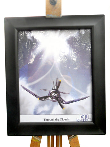 Aviation fine art print - F4U Corsair "Through the Clouds"