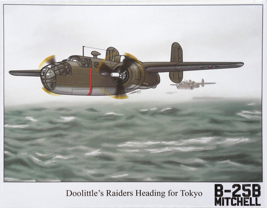 Aviation fine art print - "Doolittle's Raiders Heading for Tokyo"