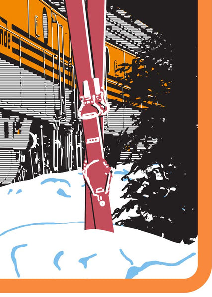 Deluxe Print of Ski Train Denver Winter Park