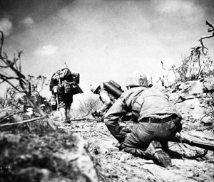 Japanese Forces on Iwo Jima Split in Two by Third Division