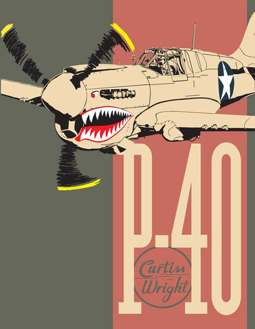 Art Print of Curtiss-Wright P-40 Warhawk